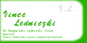 vince ledniczki business card